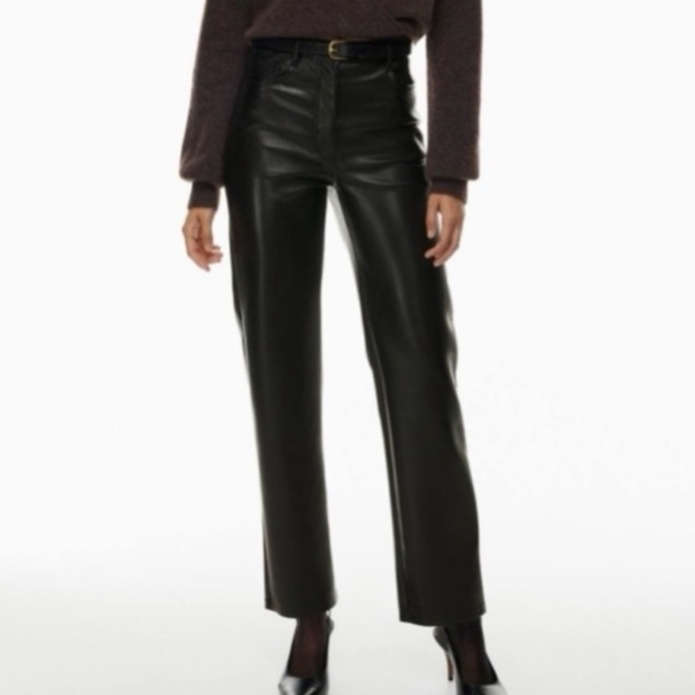 Wilfred Black Vegan Leather Pants